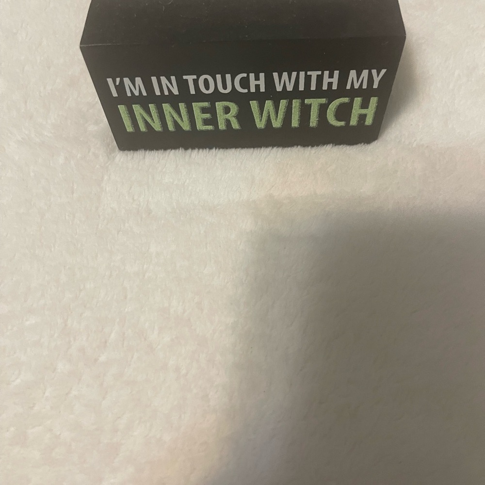Inner Witch Black block sign